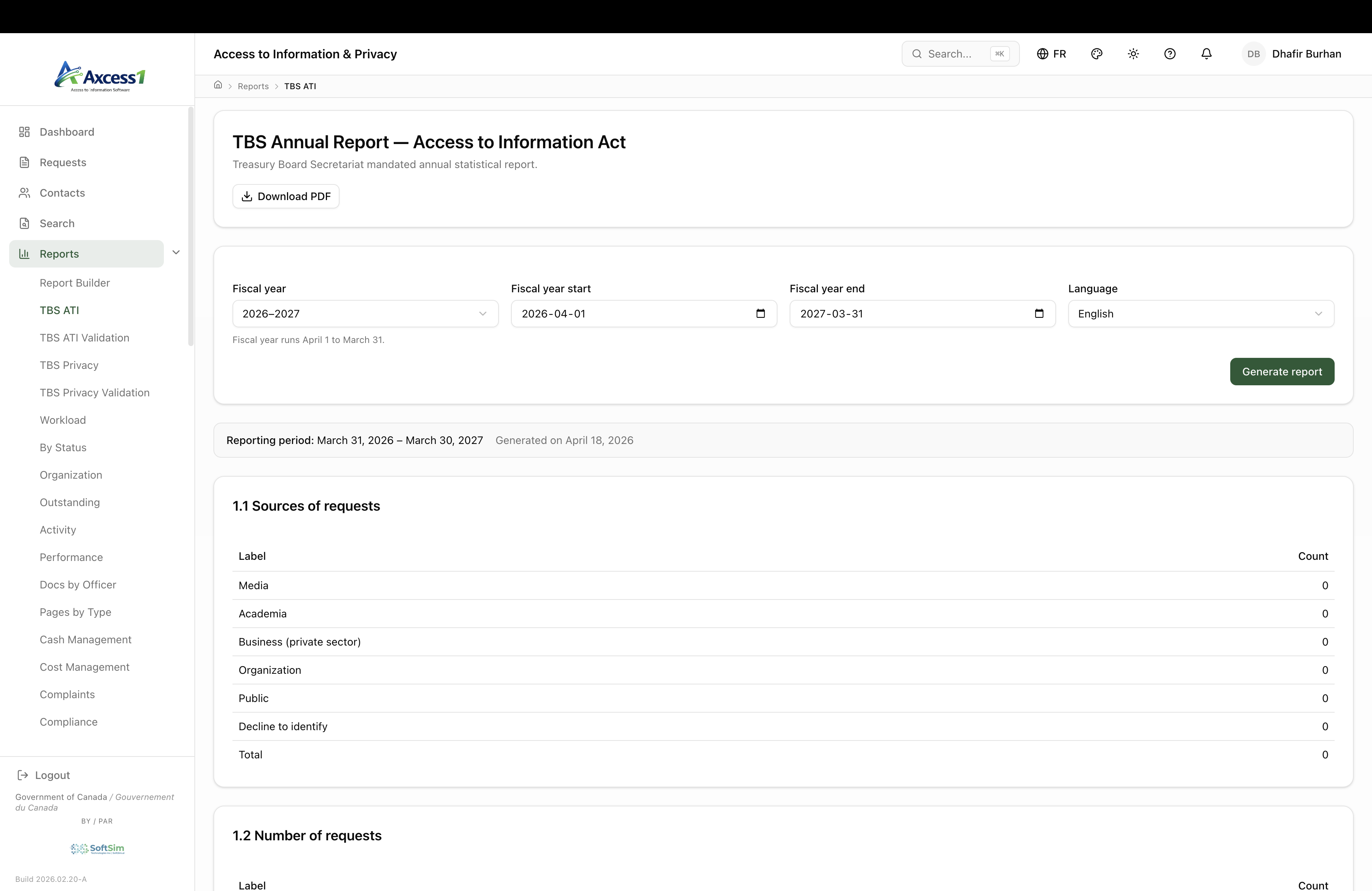 Reports hub