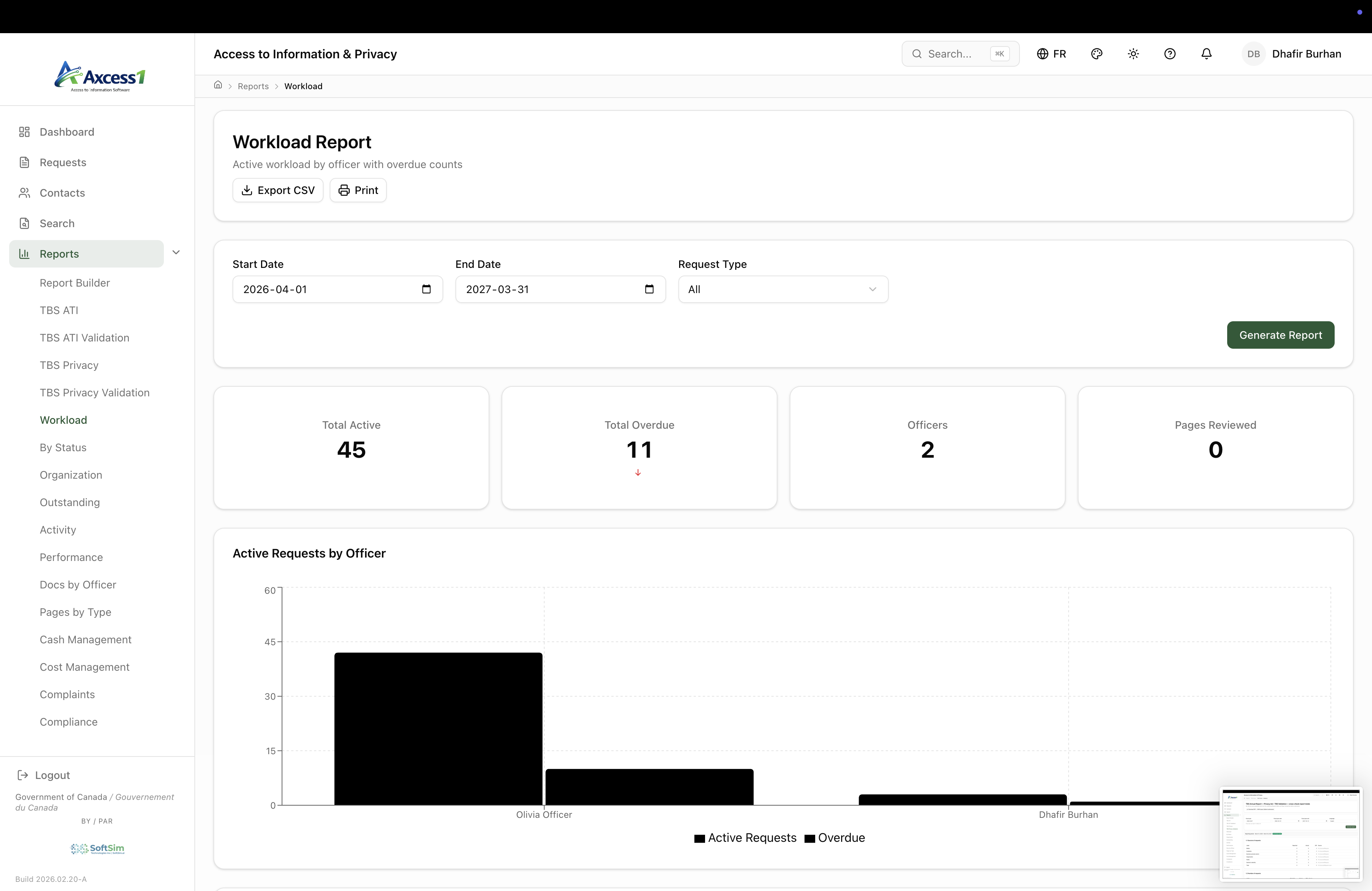 Organization view